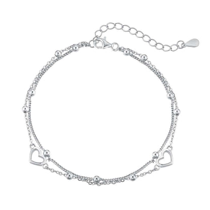 [Lora-Jewelry] Bracelet délicat double couche en forme de cœur