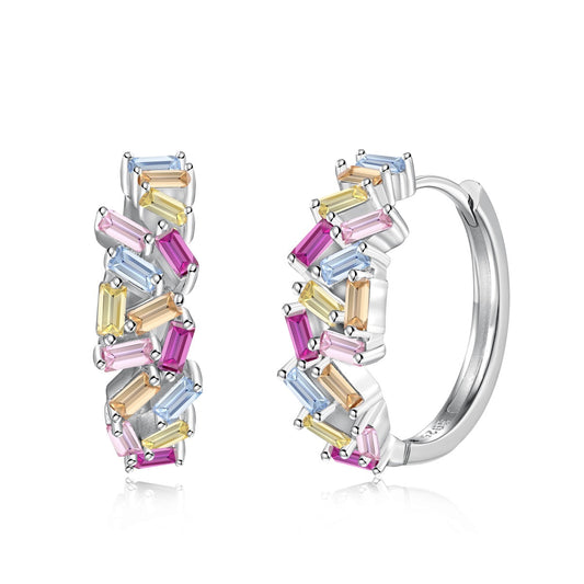 [Lora-Jewelry] Boucles d'oreilles éblouissantes et colorées en émeraude taille quotidienne
