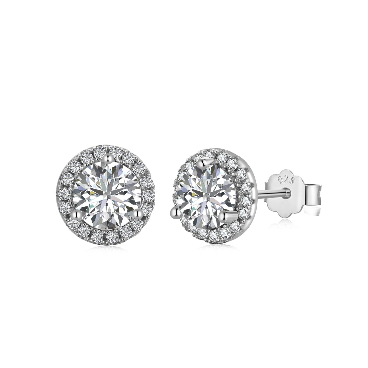 [Lora-Jewelry] Boucles d'oreilles classiques princesse rondes