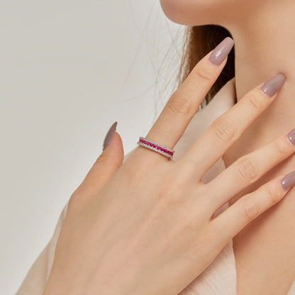 [Lora-Jewelry] Bague quotidienne délicate et colorée à taille ronde