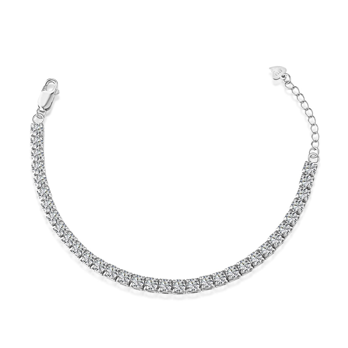 [Lora-Jewelry] Bracelet tennis taille princesse scintillant et radiant