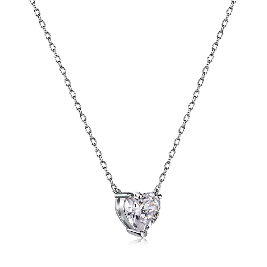 [Lora-Jewelry] Collier avec pendentif en pierre principale en forme de cœur
