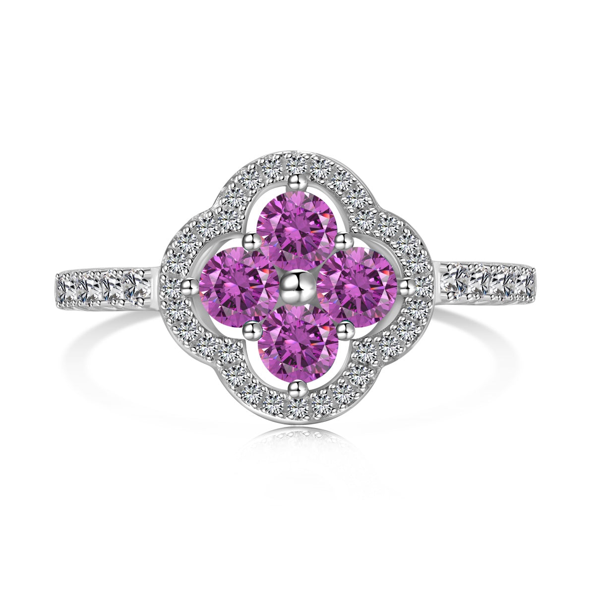 [Lora-Jewelry] Bague à motif de trèfle à quatre feuilles