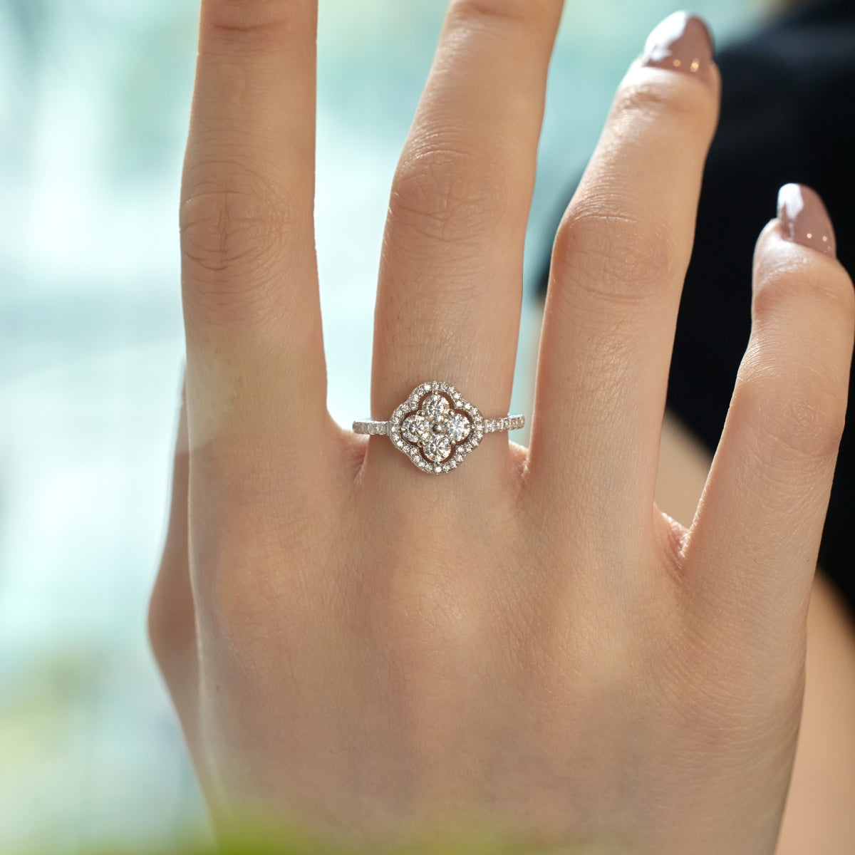 [Lora-Jewelry] Bague à motif de trèfle à quatre feuilles