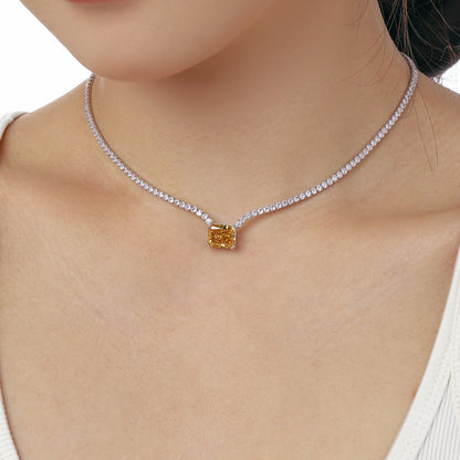 [Lora-Jewelry] Collier élégant taille radiant de 4,0 carats