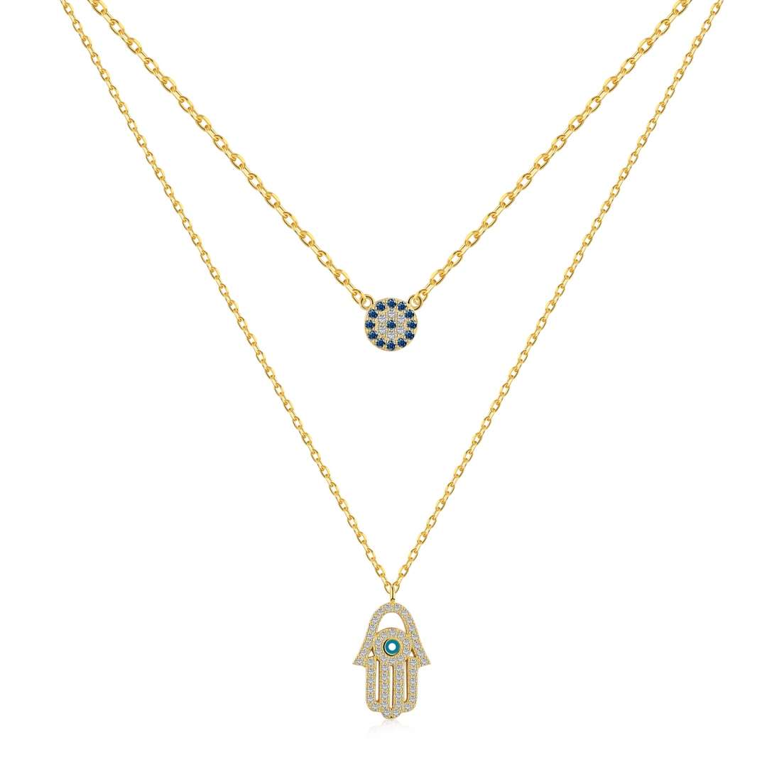 [Lora-Jewelry] Collier Lora-Jewelryn Eye Hamsa Palm