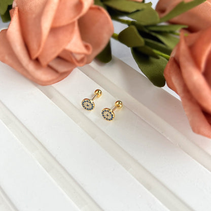 [Lora-Jewelry] Boucles d'oreilles clous d'oreilles en os œil du diable