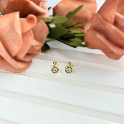 [Lora-Jewelry] Boucles d'oreilles clous d'oreilles en os œil du diable