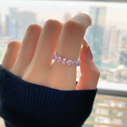 [Lora-Jewelry] Bague d'amoureux taille cœur 0,25 carat, style romantique radieux