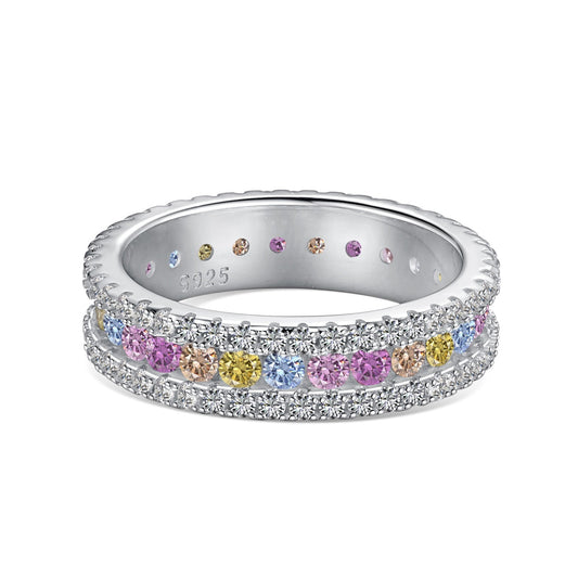 [Lora-Jewelry] Bague quotidienne délicate et colorée à taille ronde