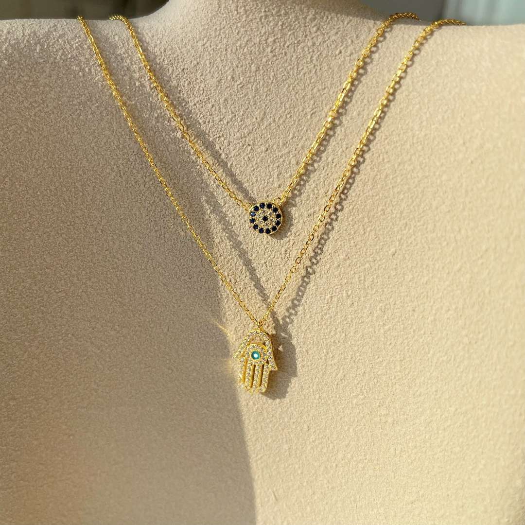 [Lora-Jewelry] Collier Lora-Jewelryn Eye Hamsa Palm