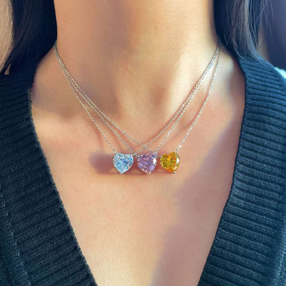 [Lora-Jewelry] Collier en forme de cœur rayonnant de 6,0 carats