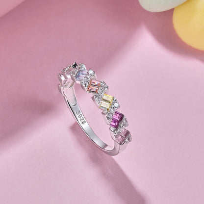 [Lora-Jewelry] Bague quotidienne délicate et vibrante taille émeraude