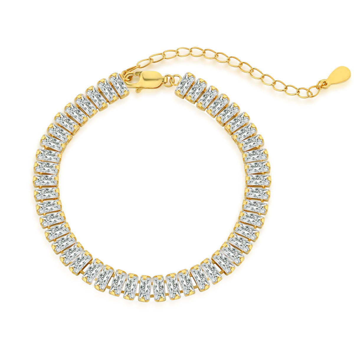 [Lora-Jewelry]美しいエメラルドカットのデイリーブレスレット