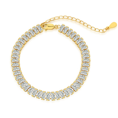 [Lora-Jewelry]美しいエメラルドカットのデイリーブレスレット