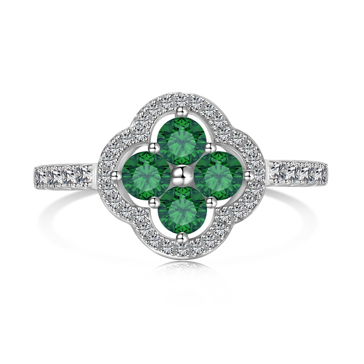 [Lora-Jewelry] Bague à motif de trèfle à quatre feuilles
