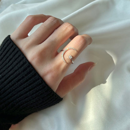 [Lora-Jewelry] Bague Éternité Lune et Étoile