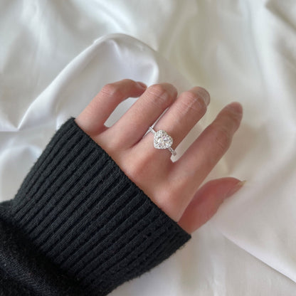 [Lora-Jewelry] Bague d'amour romantique en forme de cœur éclaboussante et éternelle