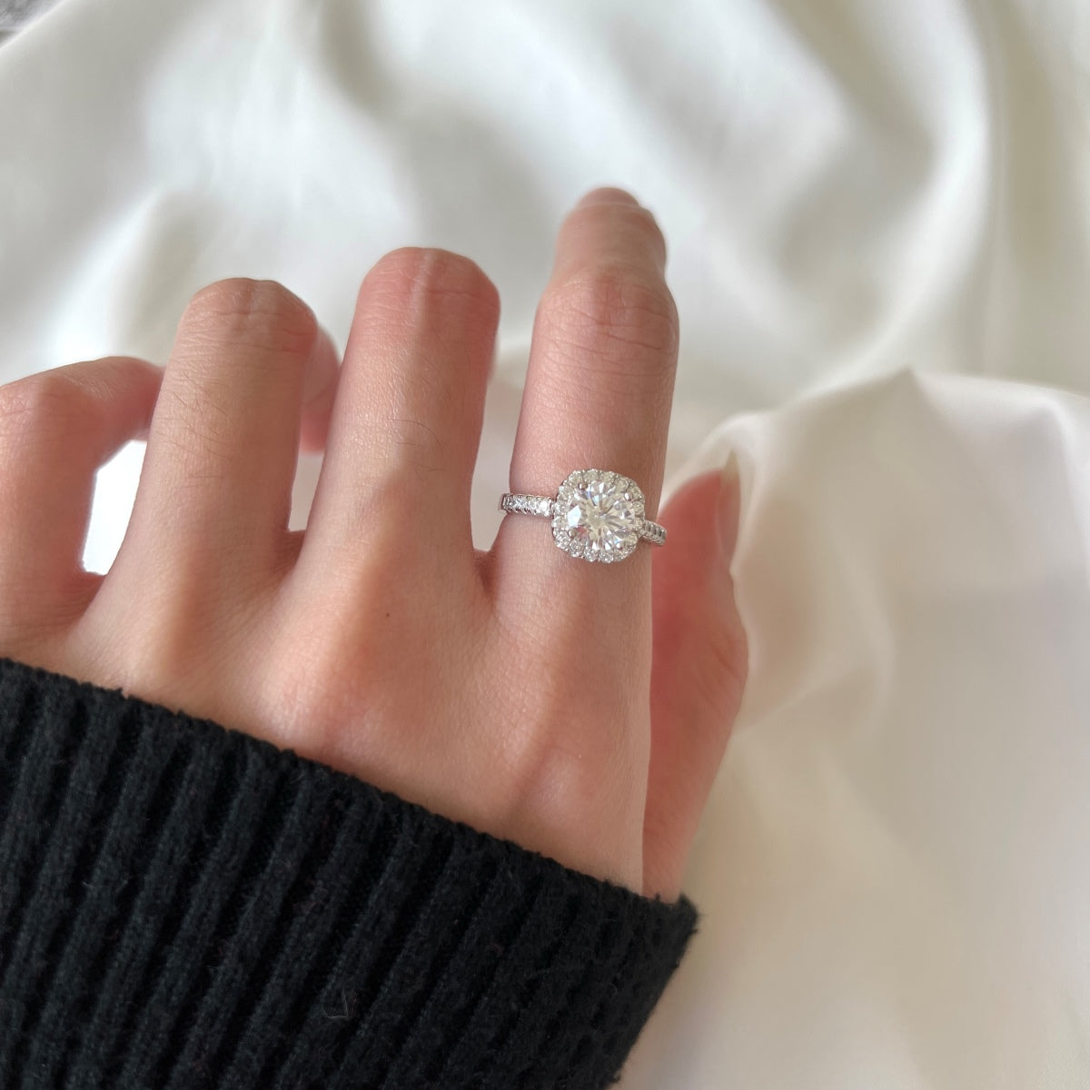 [Lora-Jewelry] Alliance de mariage éblouissante et resplendissante à taille ronde