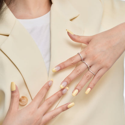 [Lora-Jewelry] Bague tennis ronde brillante et éblouissante