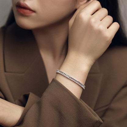 [Lora-Jewelry]美しいエメラルドカットのデイリーブレスレット
