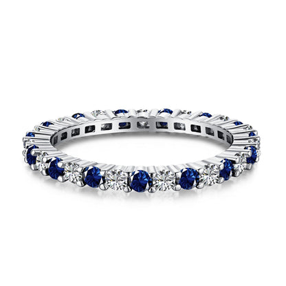 [Lora-Jewelry] Superbe bague tennis ronde colorée
