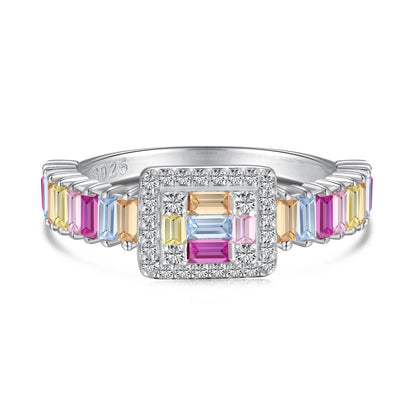 [Lora-Jewelry] Bague de fête exquise et colorée à coupe radiante