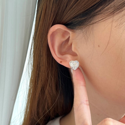 [Lora-Jewelry] Boucles d'oreilles scintillantes en forme de cœur