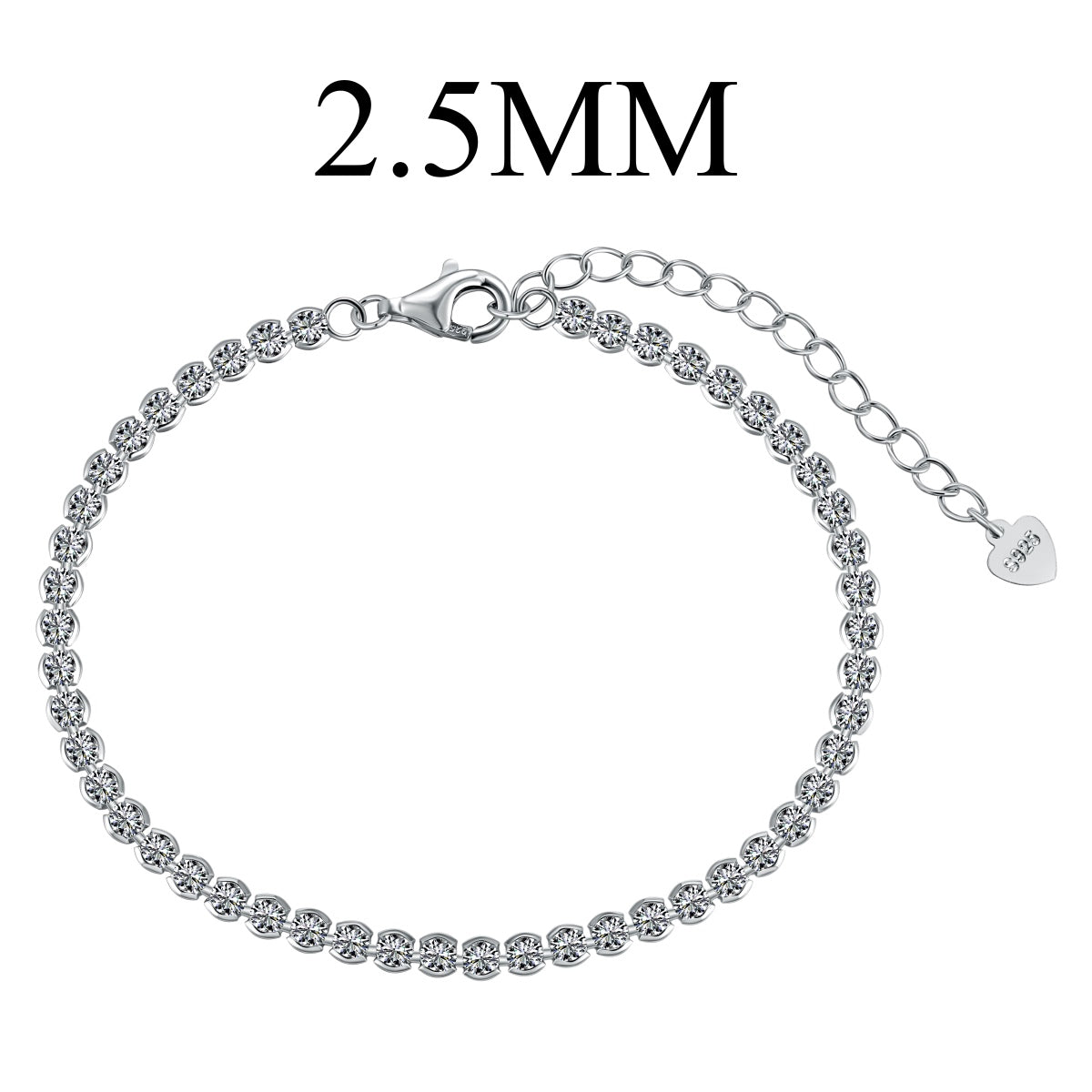 [Lora-Jewelry] Bracelet quotidien éblouissant à taille ronde scintillante