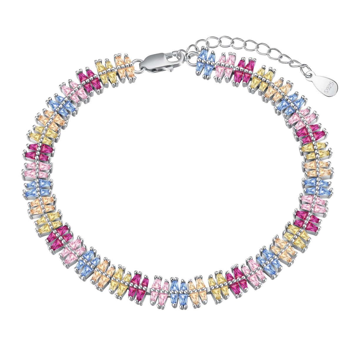 [Lora-Jewelry]Sparkling Exquisite Multi Cut Party Bracelet