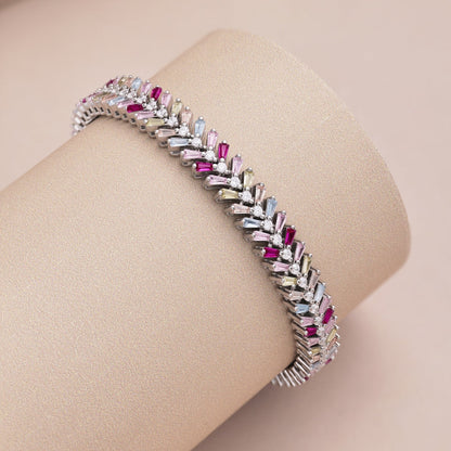 [Lora-Jewelry] Bracelet délicat et radiant taille émeraude pour le quotidien