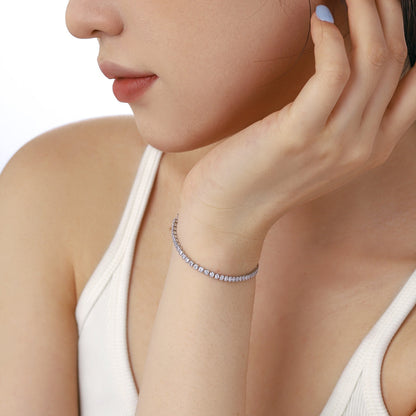 [Lora-Jewelry] Bracelet quotidien éblouissant à taille ronde scintillante