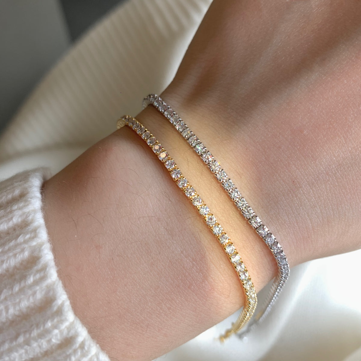 [Lora-Jewelry] Bracelet tennis taille princesse brillant et radieux