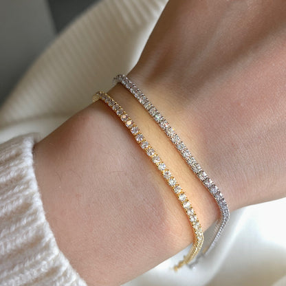 [Lora-Jewelry] Bracelet tennis taille princesse brillant et radieux