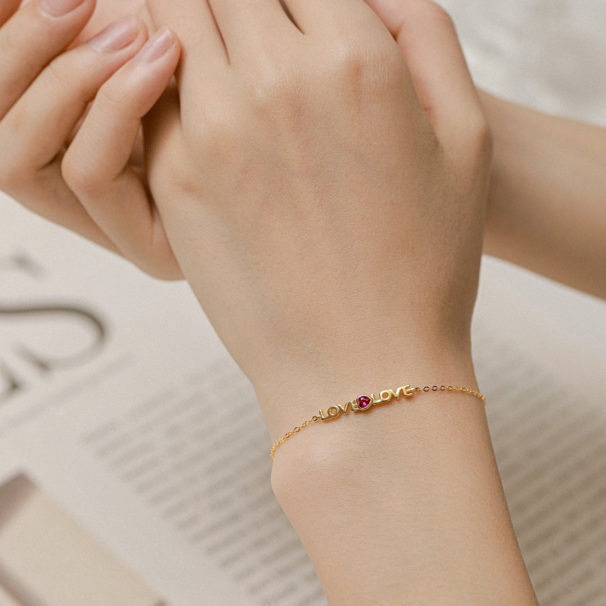 [Lora-Jewelry] Bracelet romantique en forme de cœur pour amoureux