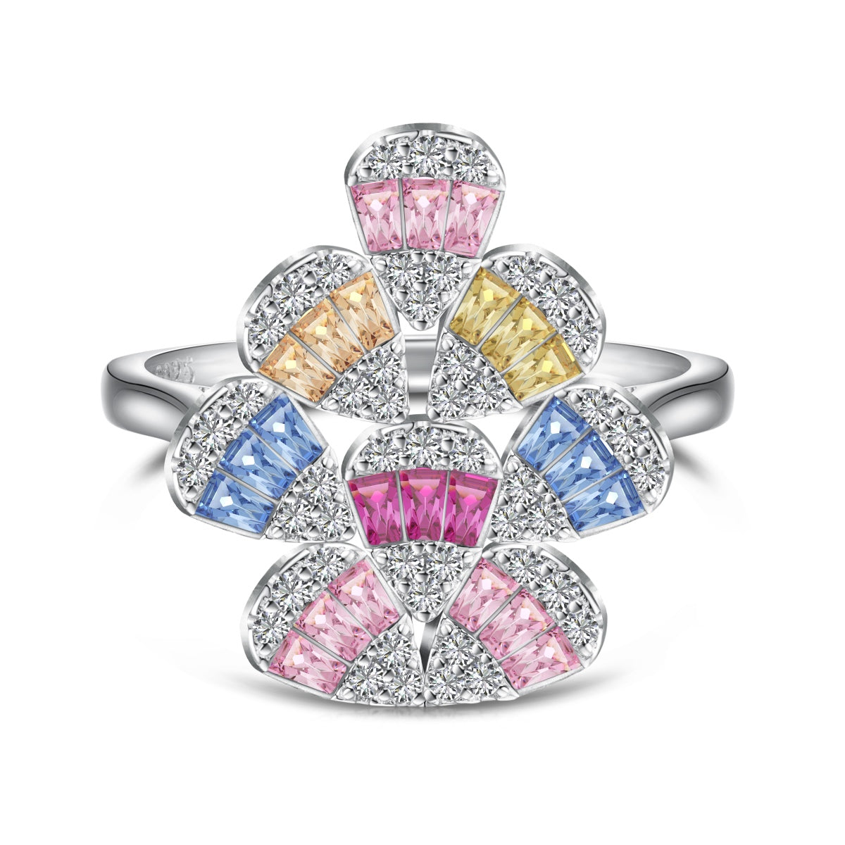 [Lora-Jewelry] Bague quotidienne scintillante et colorée en forme de goutte d'eau