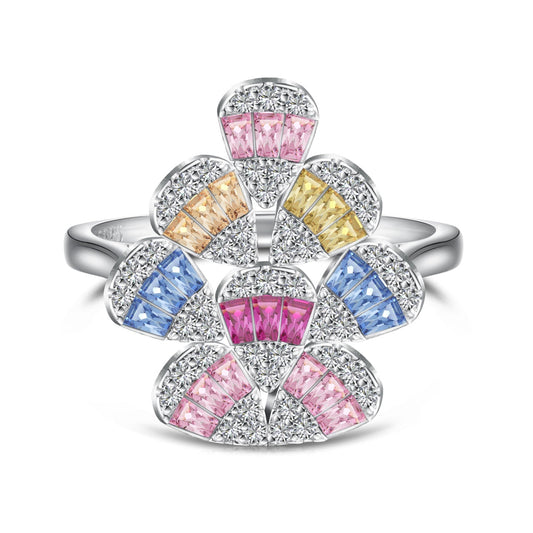 [Lora-Jewelry] Bague quotidienne scintillante et colorée en forme de goutte d'eau