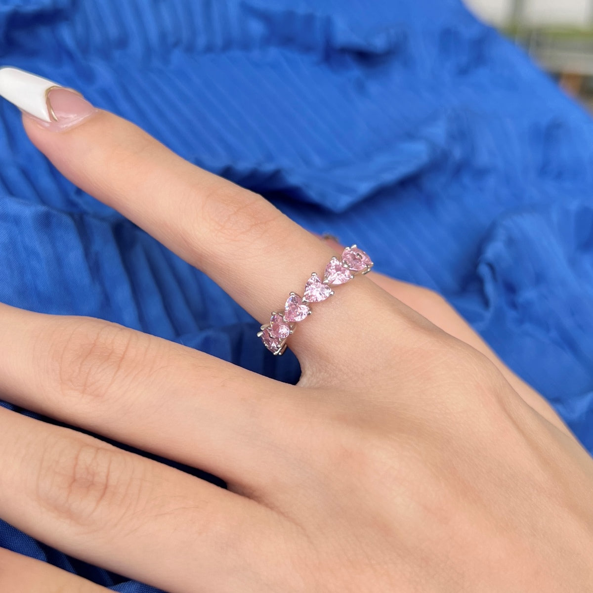 [Lora-Jewelry] Bague d'amoureux taille cœur 0,25 carat, style romantique radieux