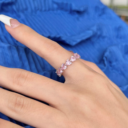 [Lora-Jewelry] Bague d'amoureux taille cœur 0,25 carat, style romantique radieux