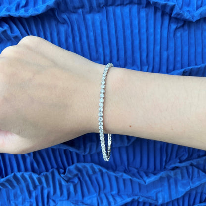 [Lora-Jewelry] Bracelet quotidien scintillant à taille ronde