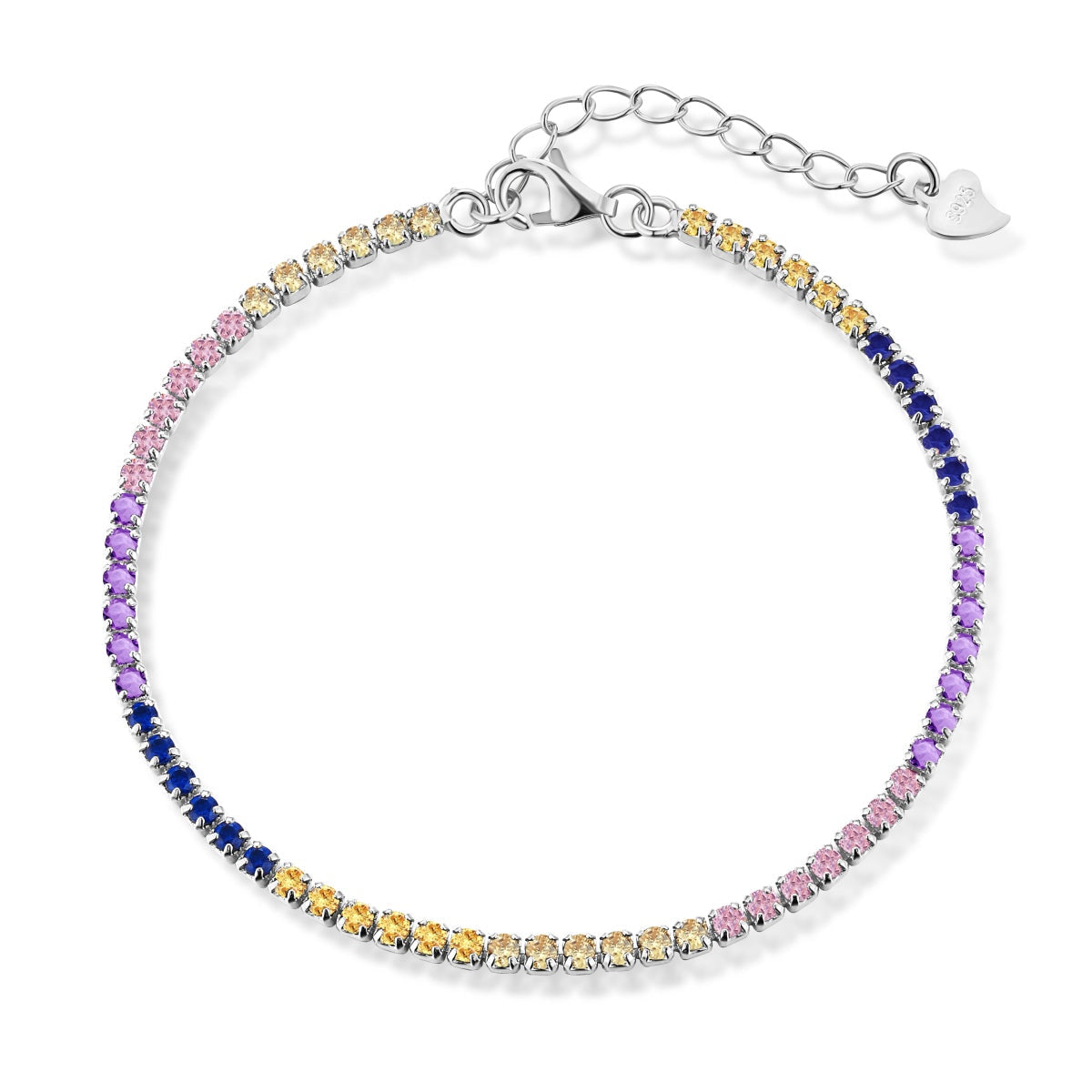 [Lora-Jewelry] Bracelet tennis taille princesse brillant et radieux