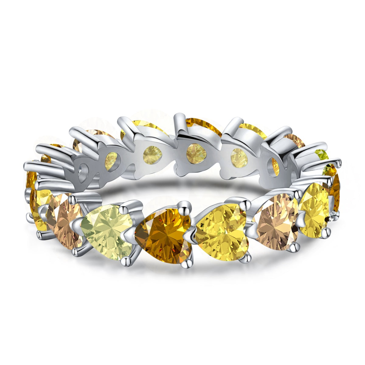 [Lora-Jewelry] Bague d'amoureux taille cœur 0,25 carat, style romantique radieux