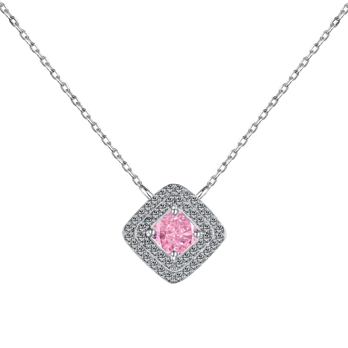 [Lora-Jewelry] Collier scintillant en taille Asscher