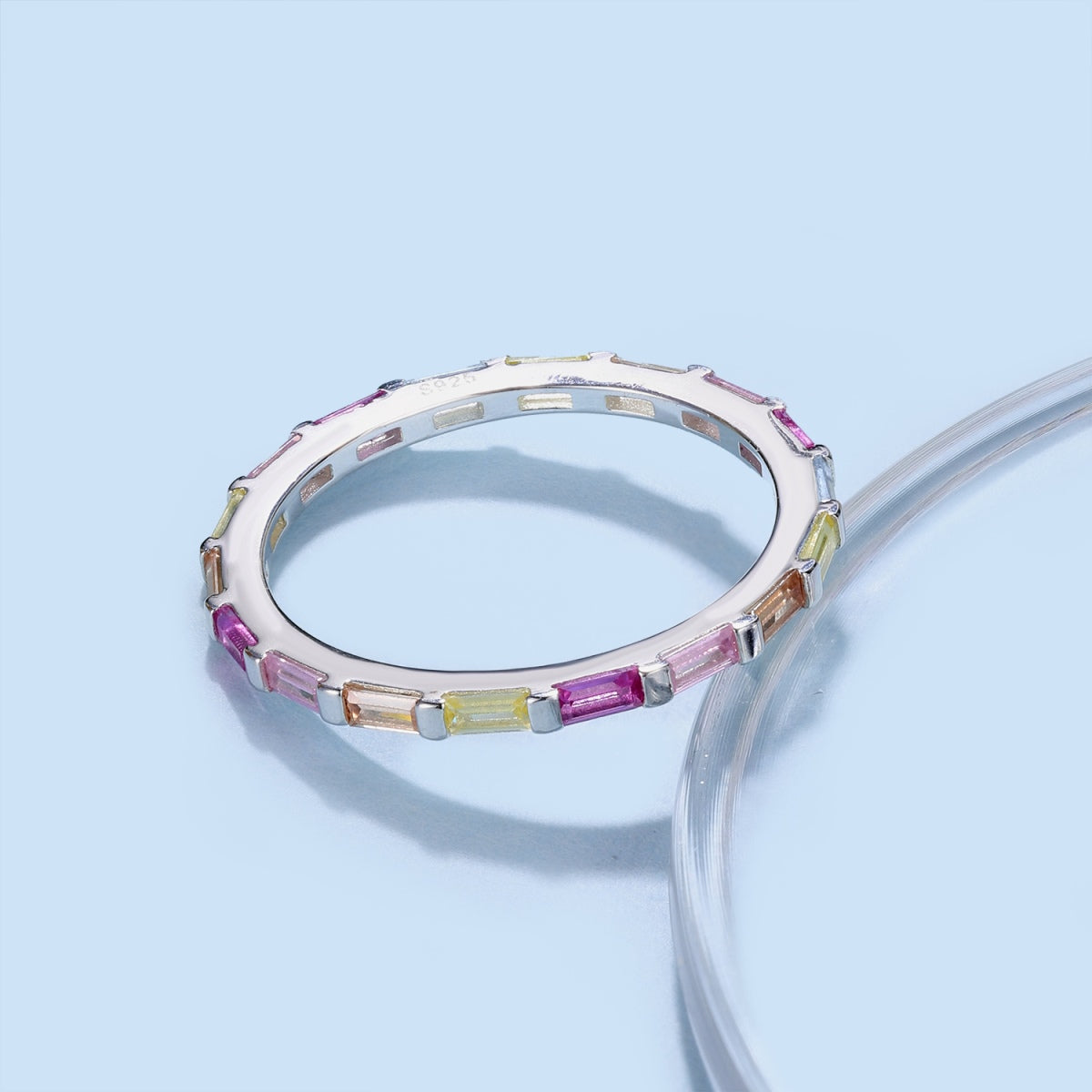 [Lora-Jewelry] Superbe bague quotidienne en émeraude multicolore