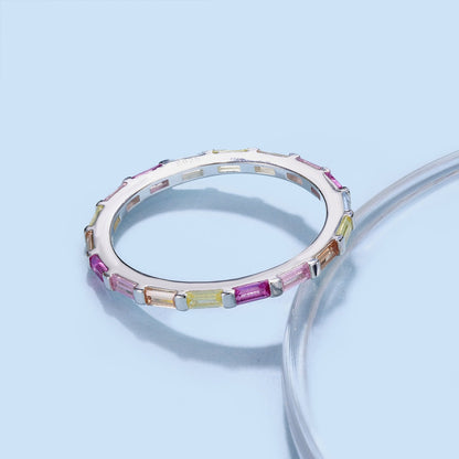 [Lora-Jewelry] Superbe bague quotidienne en émeraude multicolore