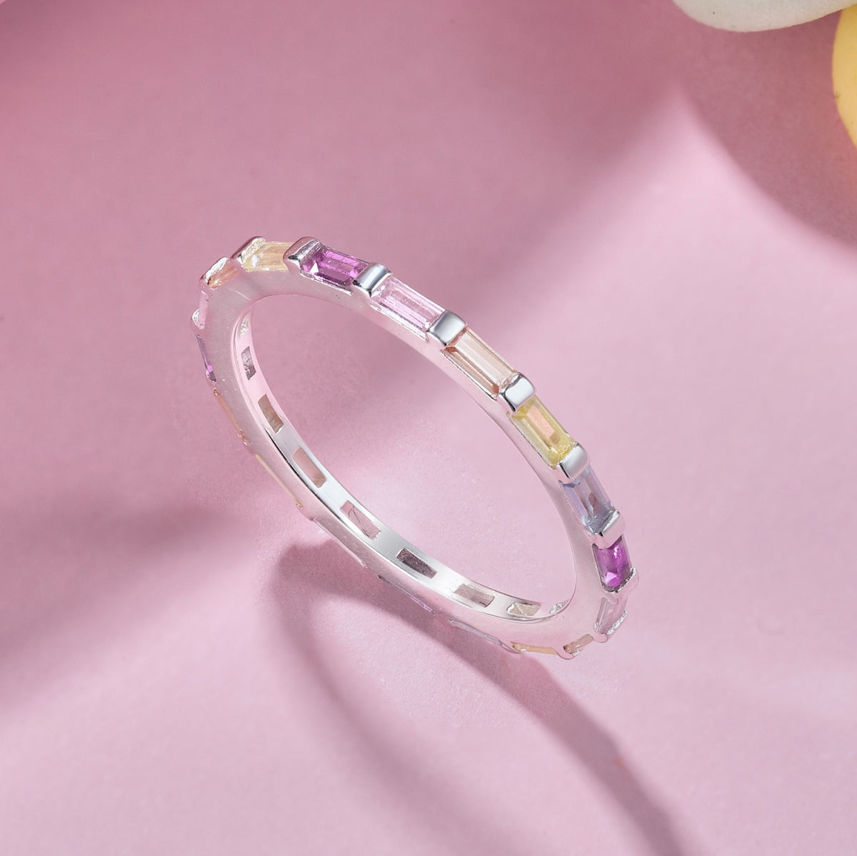 [Lora-Jewelry] Superbe bague quotidienne en émeraude multicolore