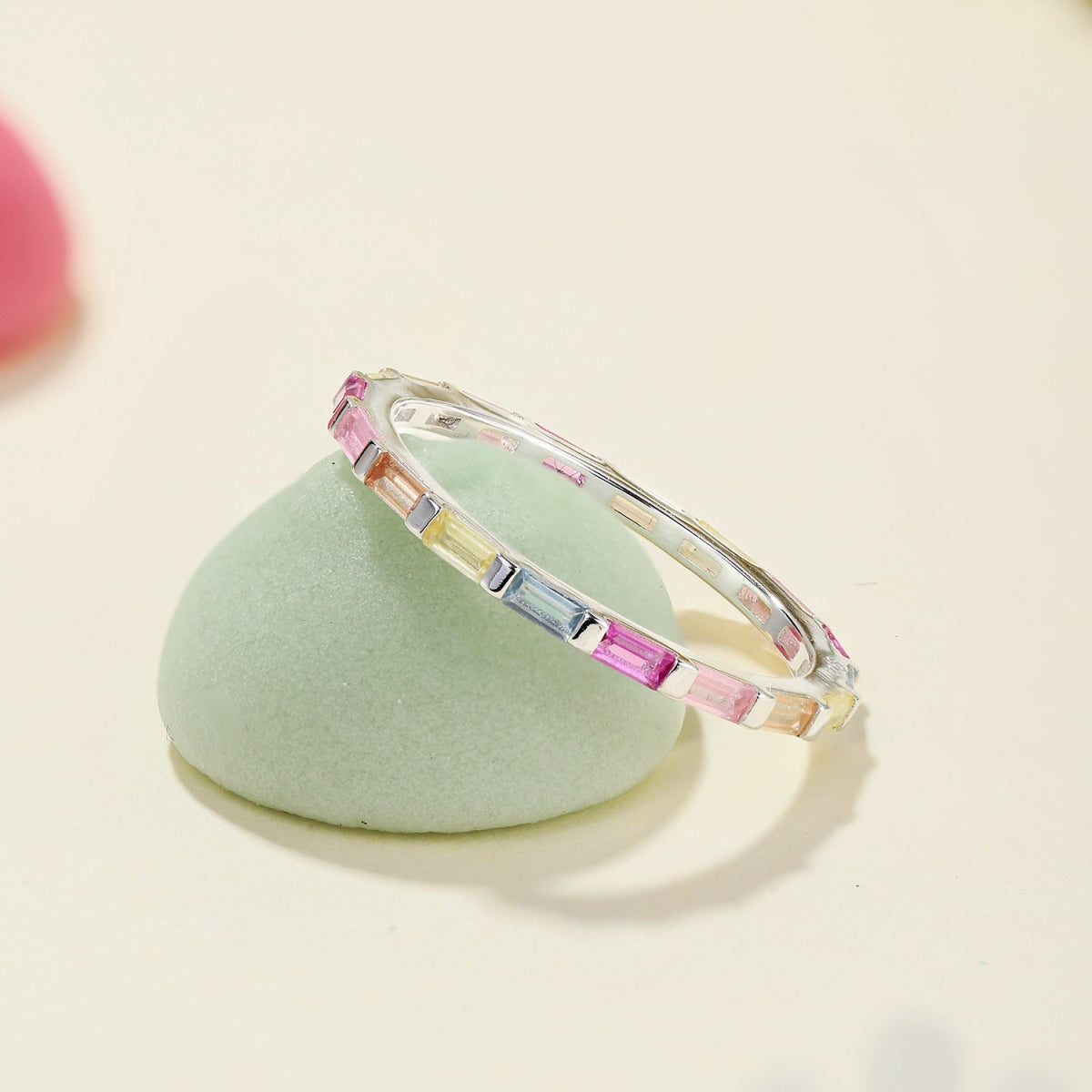 [Lora-Jewelry] Superbe bague quotidienne en émeraude multicolore