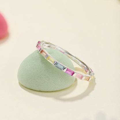 [Lora-Jewelry] Superbe bague quotidienne en émeraude multicolore