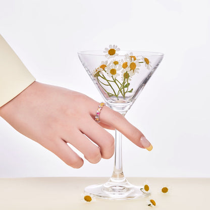 [Lora-Jewelry]まばゆいばかりの多色マルチカットデイリーリング