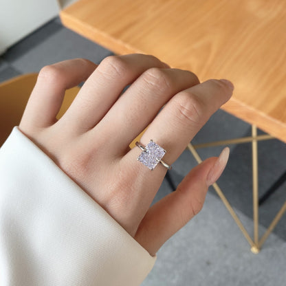 [Lora-Jewelry] Bague de banquet ornée de 4,0 carats, taille radiand enchanteresse